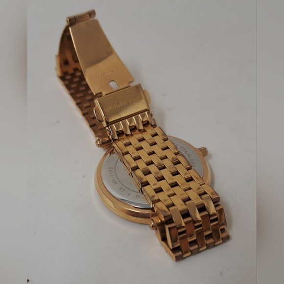 Michael Kors Darci Three-Hand Rose Gold-Tone Women's Watch MK3192 Quartz 7 Inch - Picture 14 of 16